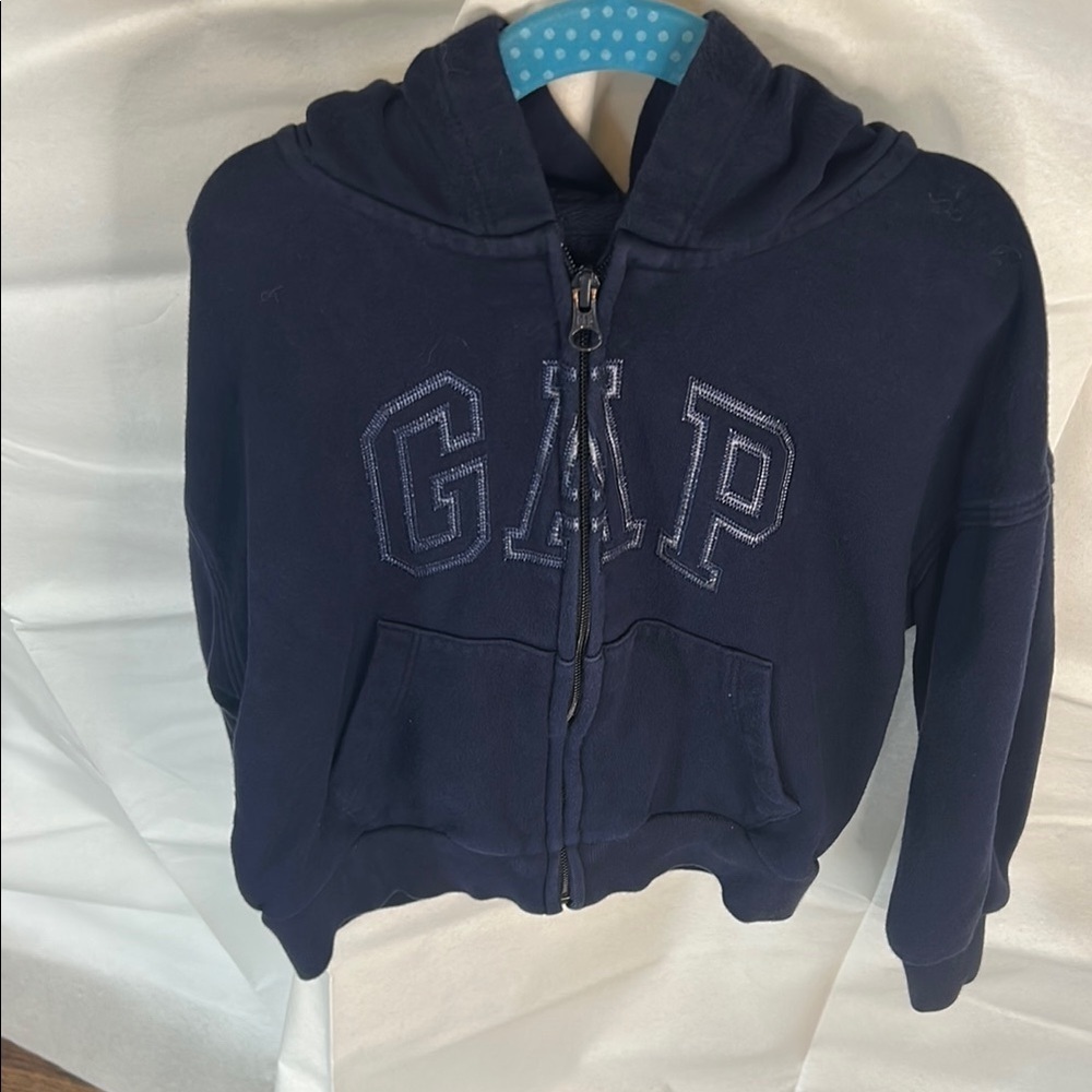 GAP Blue Hooded Sweatshirt with Logo - Picture 1 of 4